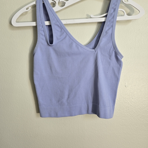 Colsie Light Purple Ribbed Top - Picture 2 of 3